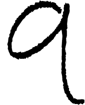hand-written script q